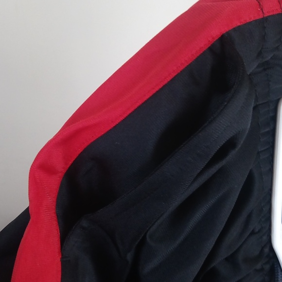 And1 Red Black Silky Matching Track Suit Jacket Pants - Picture 15 of 16